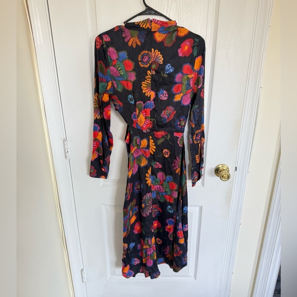 Farm Rio Lily’s Garden Floral High Neck Midi Dress - Picture 3 of 9
